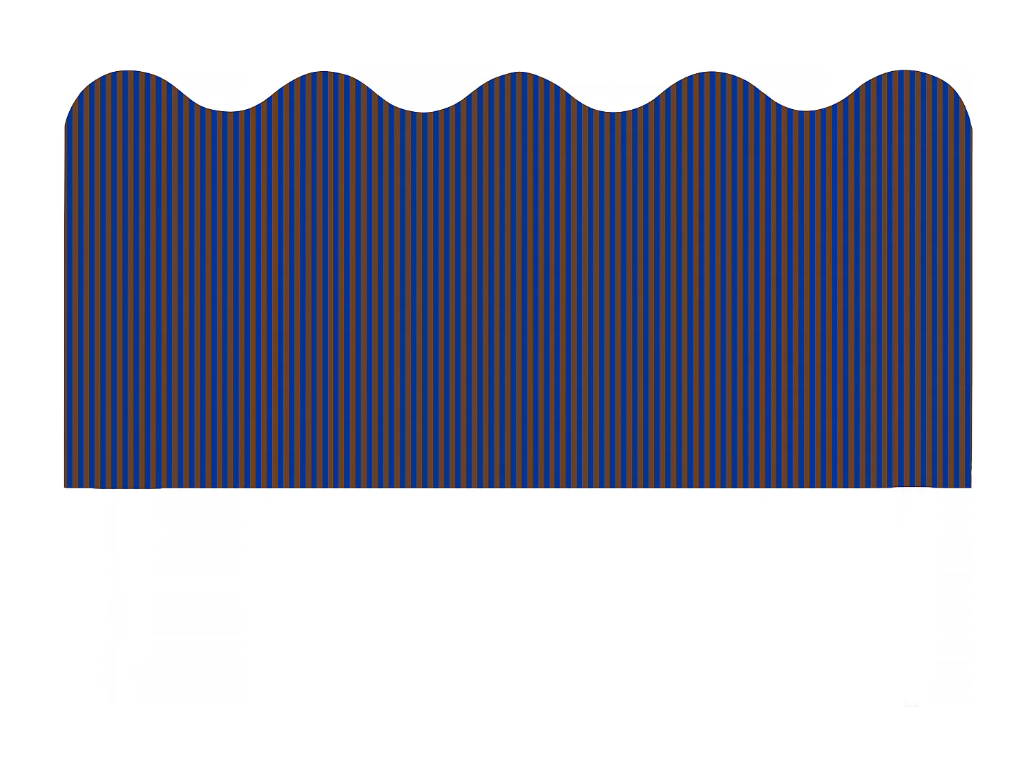 Kopfteil gewellt, 160x73,5cm