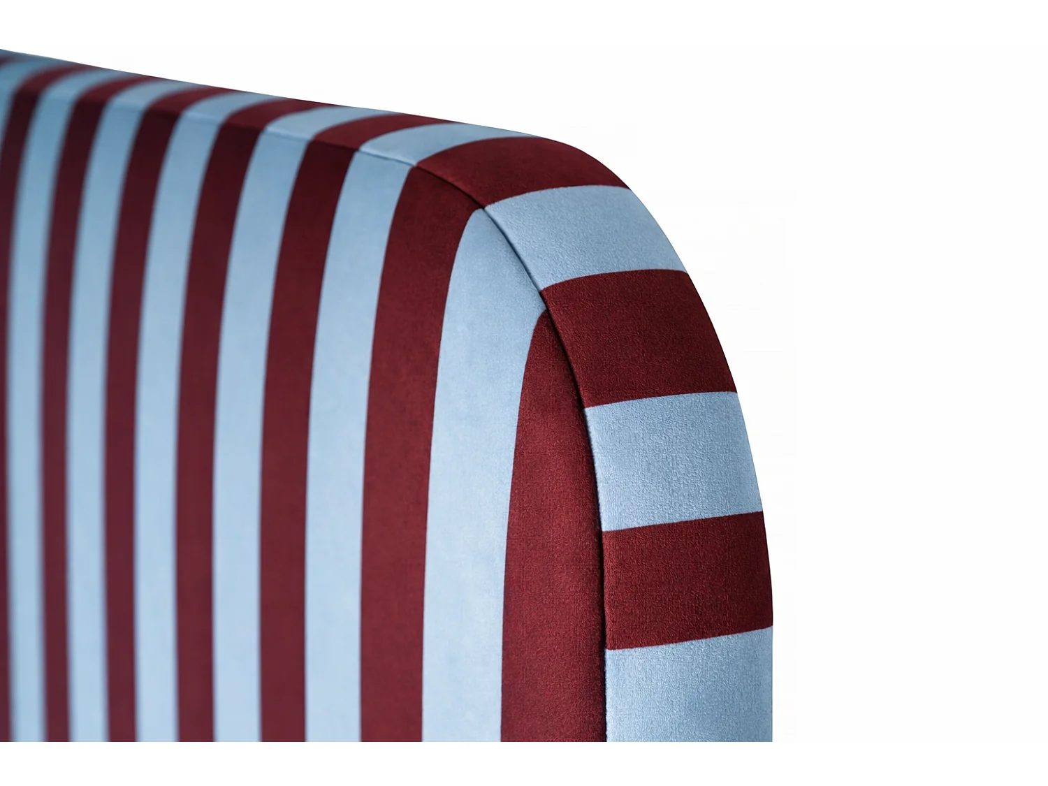 Tête de lit en velours à rayures 160x97cm EDDIE