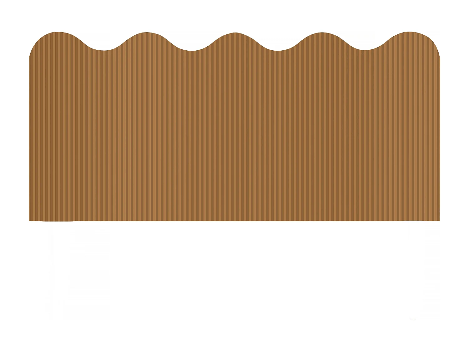 Cabecero tapizado forma ondulada 160x73,5cm HECHO EN ESPAÑA