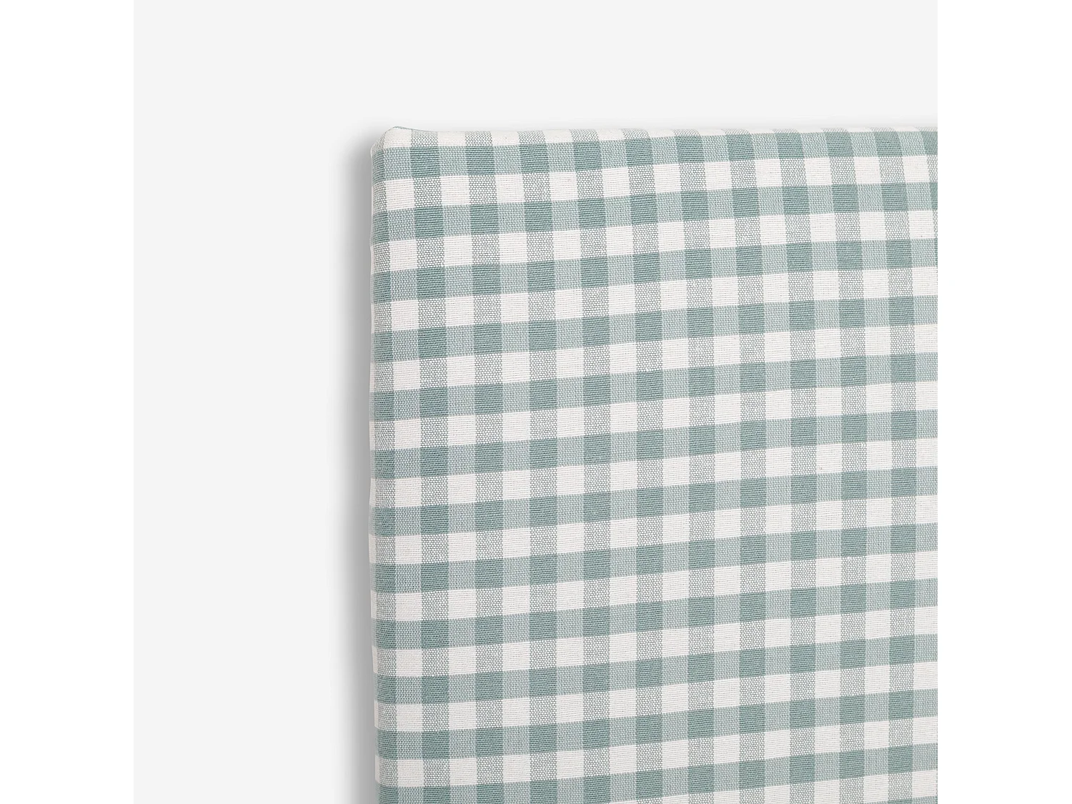 Cabecero infantil tapizado en vichy color turquesa 110x52cm