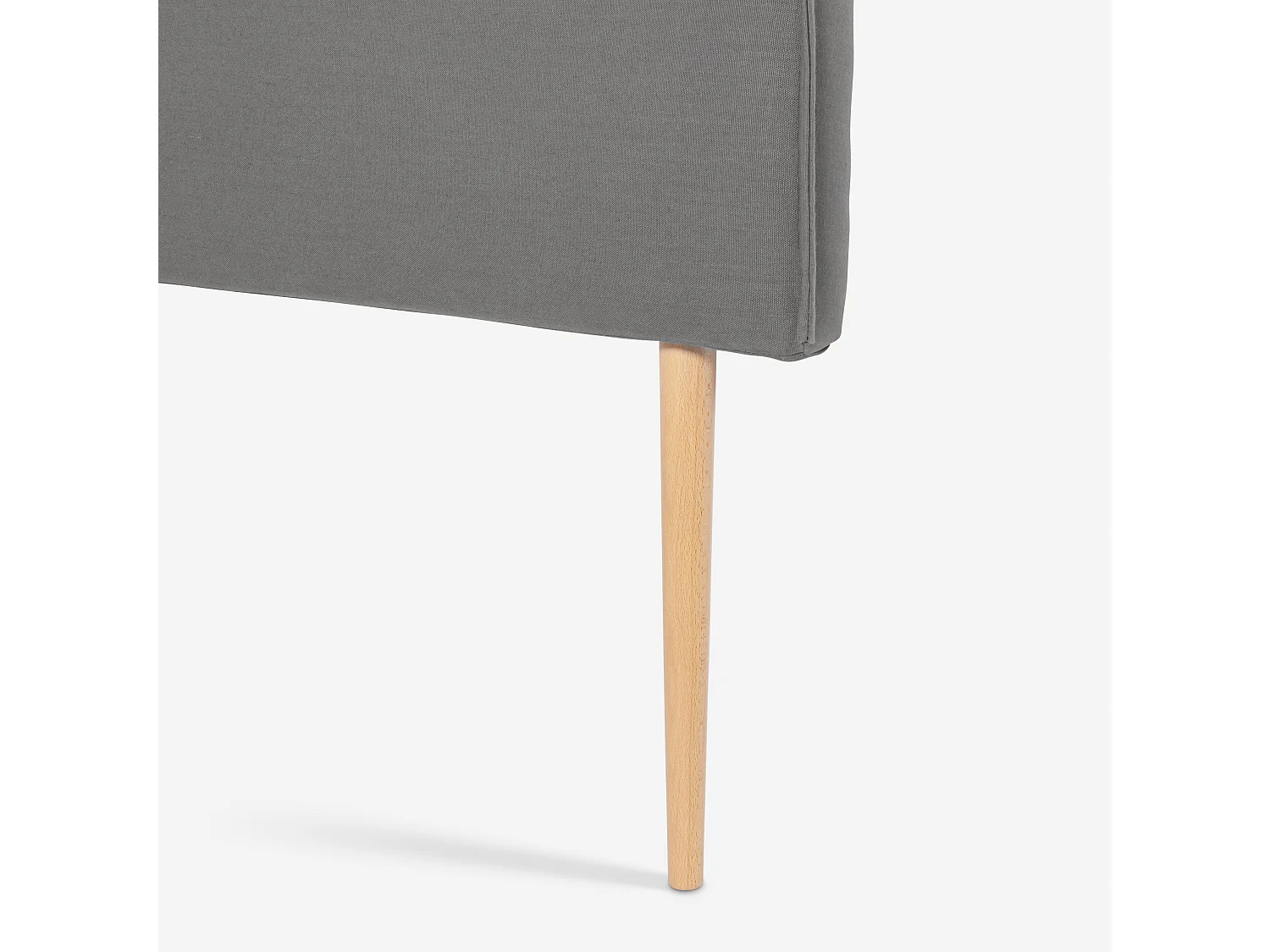 Cabecero tapizado de tela 100% lino gris 160x100cm