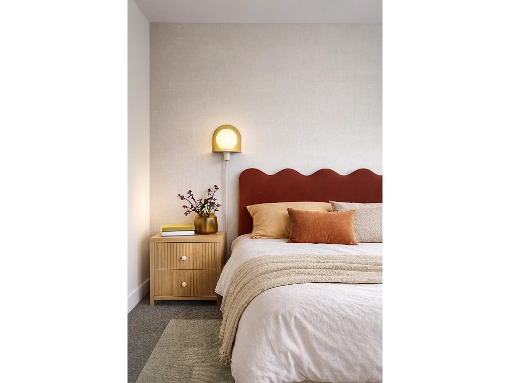 Cabecero tapizado forma ondulada 160x73,5cm HECHO EN ESPAÑA