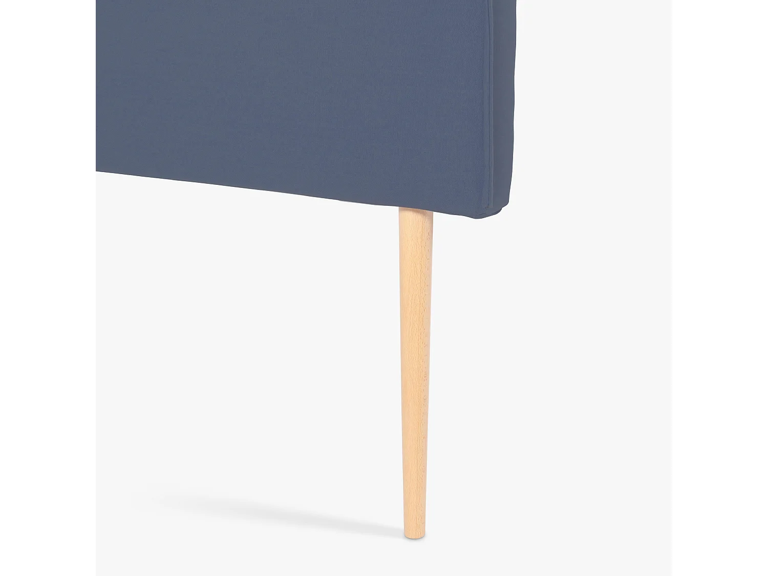 Cabecero tapizado de tela 100% lino azul 160x100cm