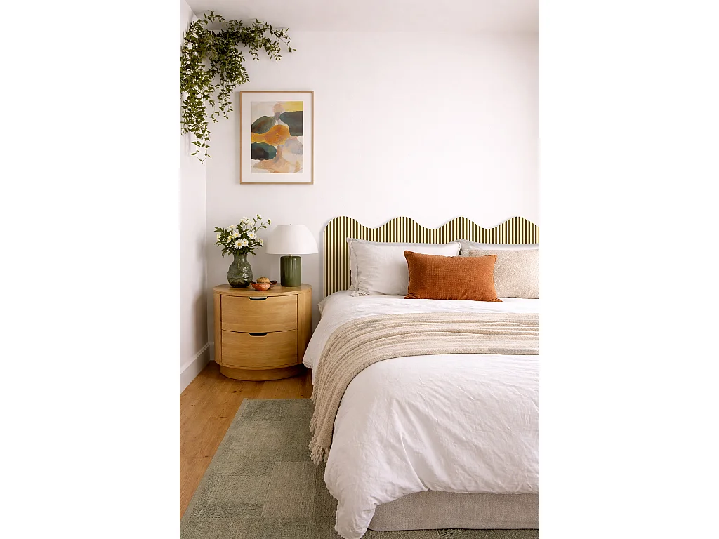 Cabecero tapizado forma ondulada 160x73,5cm HECHO EN ESPAÑA