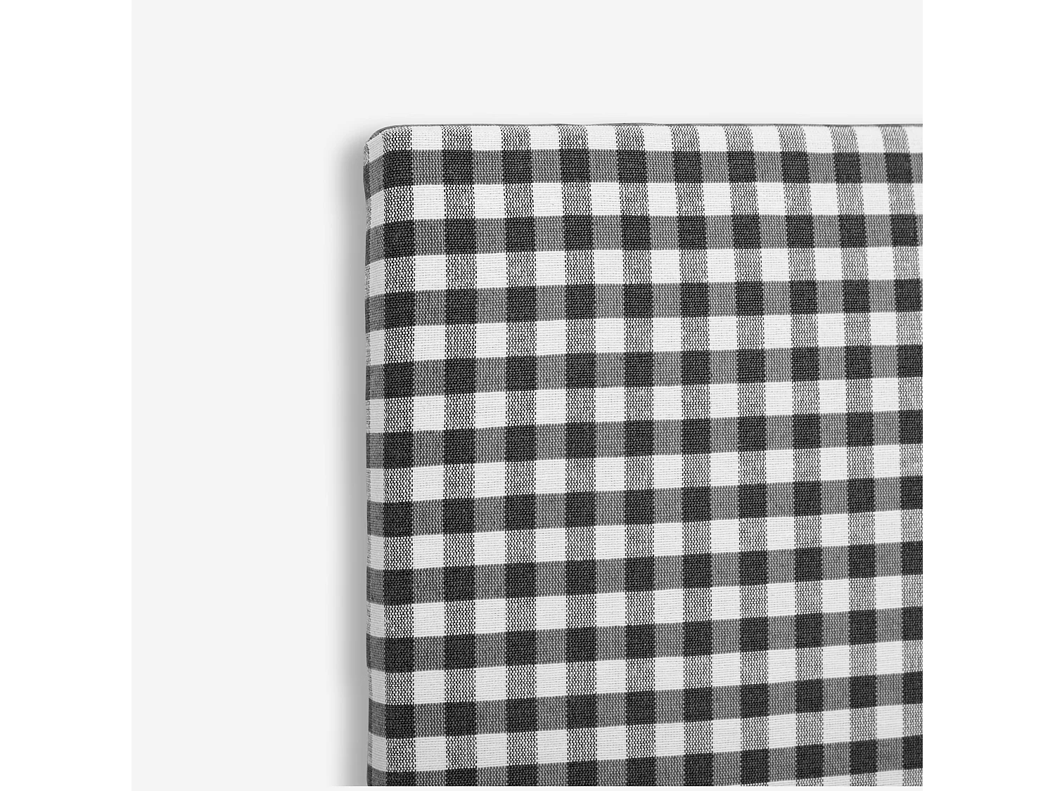 Cabecero infantil tapizado en vichy color negro 110x52cm