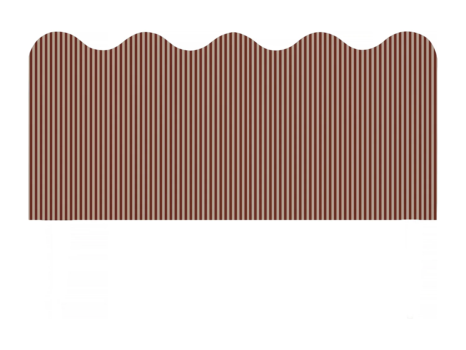 Cabecero tapizado forma ondulada 160x73,5cm HECHO EN ESPAÑA