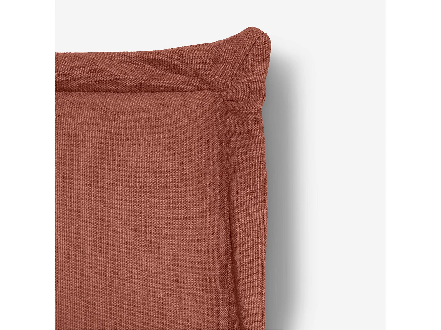 Cabecero tapizado de tela 100% lino teja 160x100cm