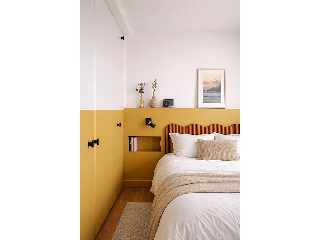 Cabecero tapizado forma ondulada 160x73,5cm HECHO EN ESPAÑA