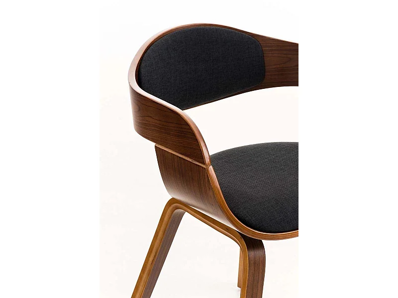 Dudeco Cadeira Berlim Tecido Nogueira e preto