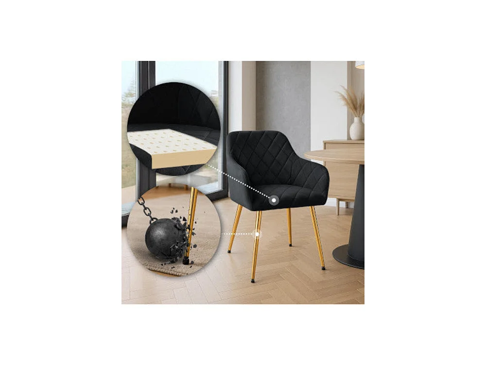 Dudeco Cadeira Bilbau Gold Preto
