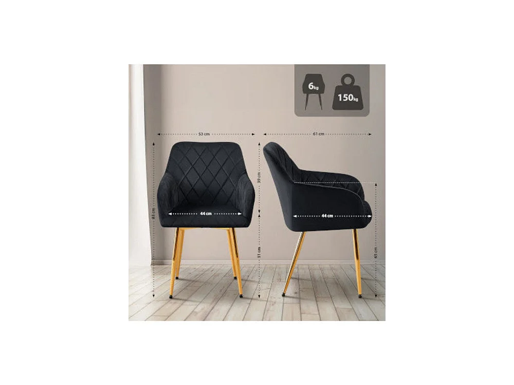 Dudeco Cadeira Bilbau Gold Preto
