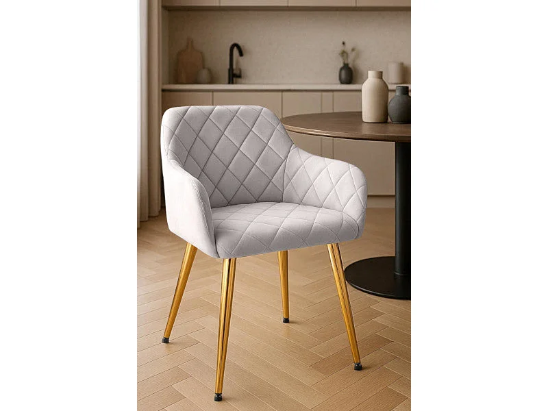 Dudeco Cadeira Bilbau Gold Cinzento claro