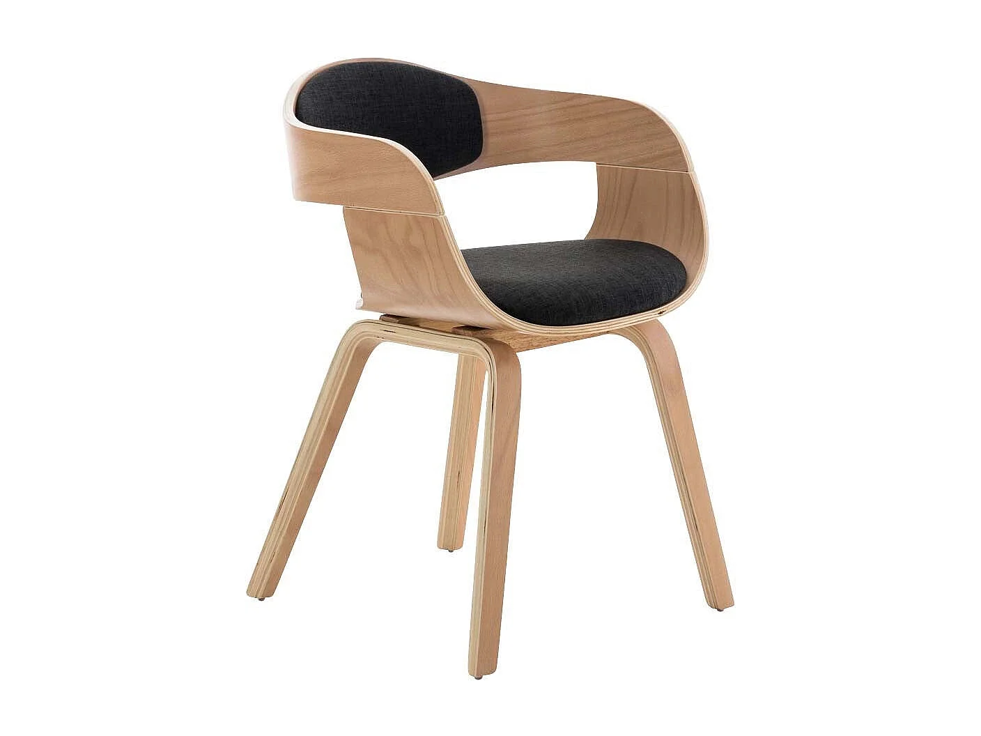 Dudeco Cadeira Berlim Tecido Carvalho e cinzento escuro