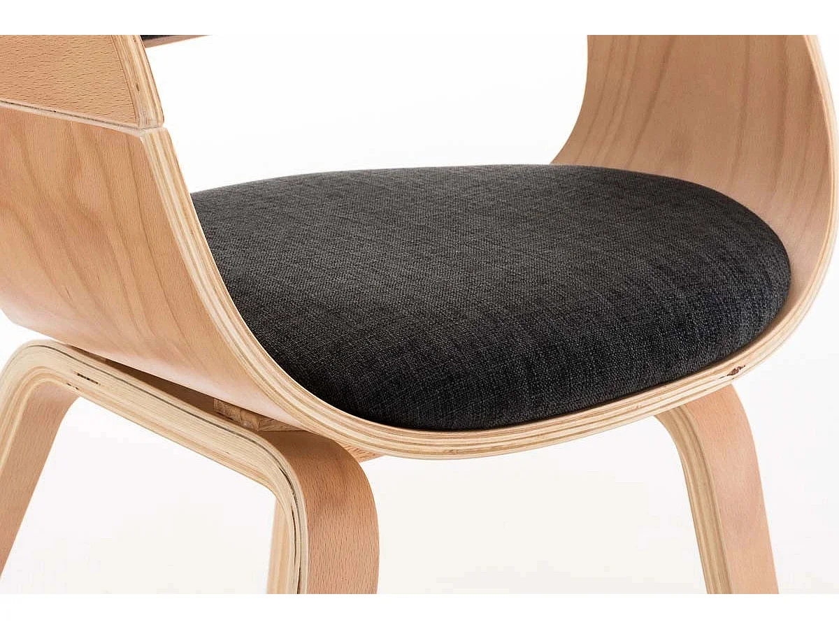 Dudeco Cadeira Berlim Tecido Carvalho e cinzento escuro