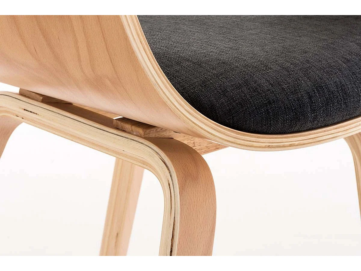 Dudeco Cadeira Berlim Tecido Carvalho e cinzento escuro