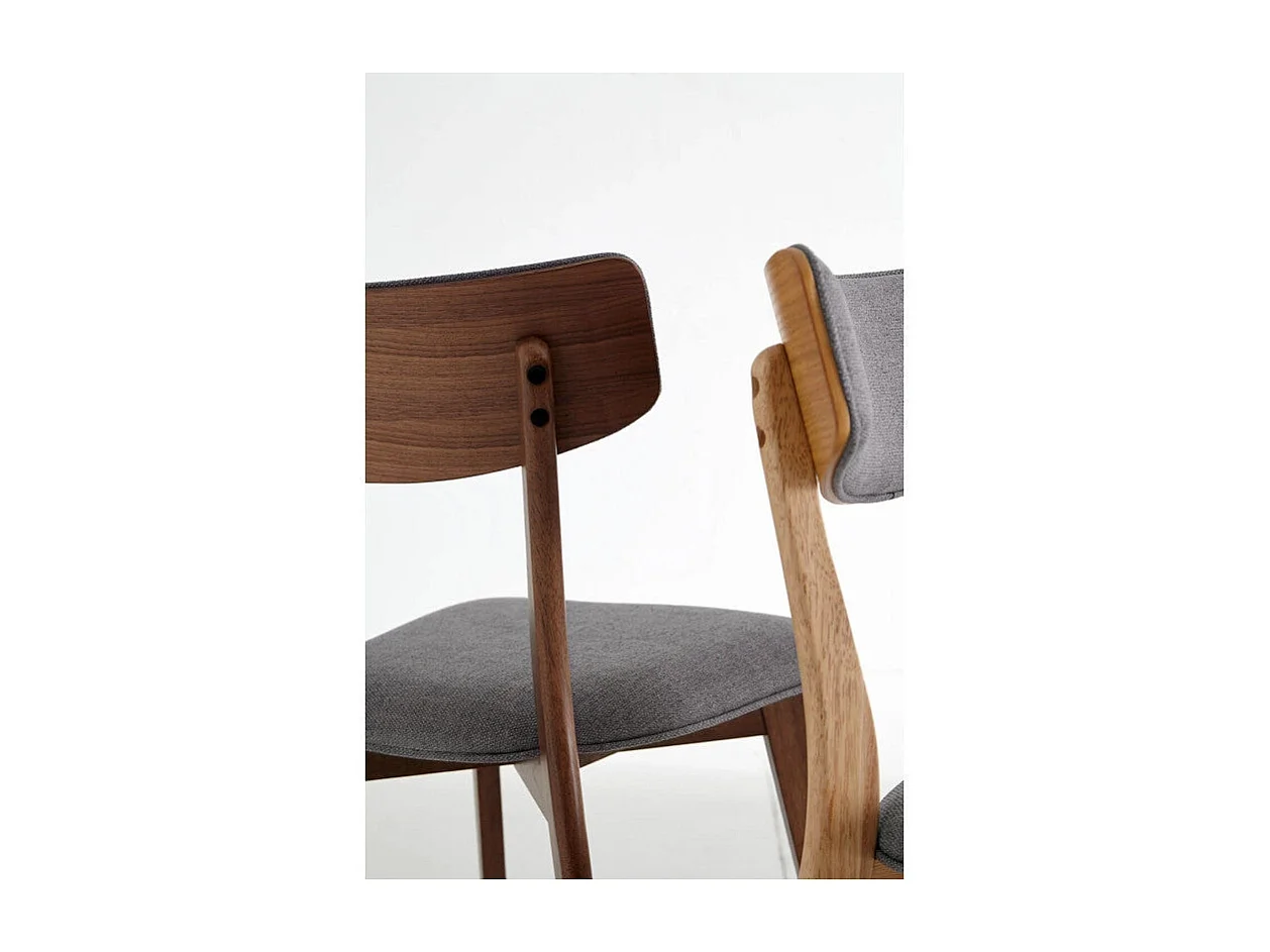 Dudeco Cadeira Funchal Nogueira Cinzento escuro