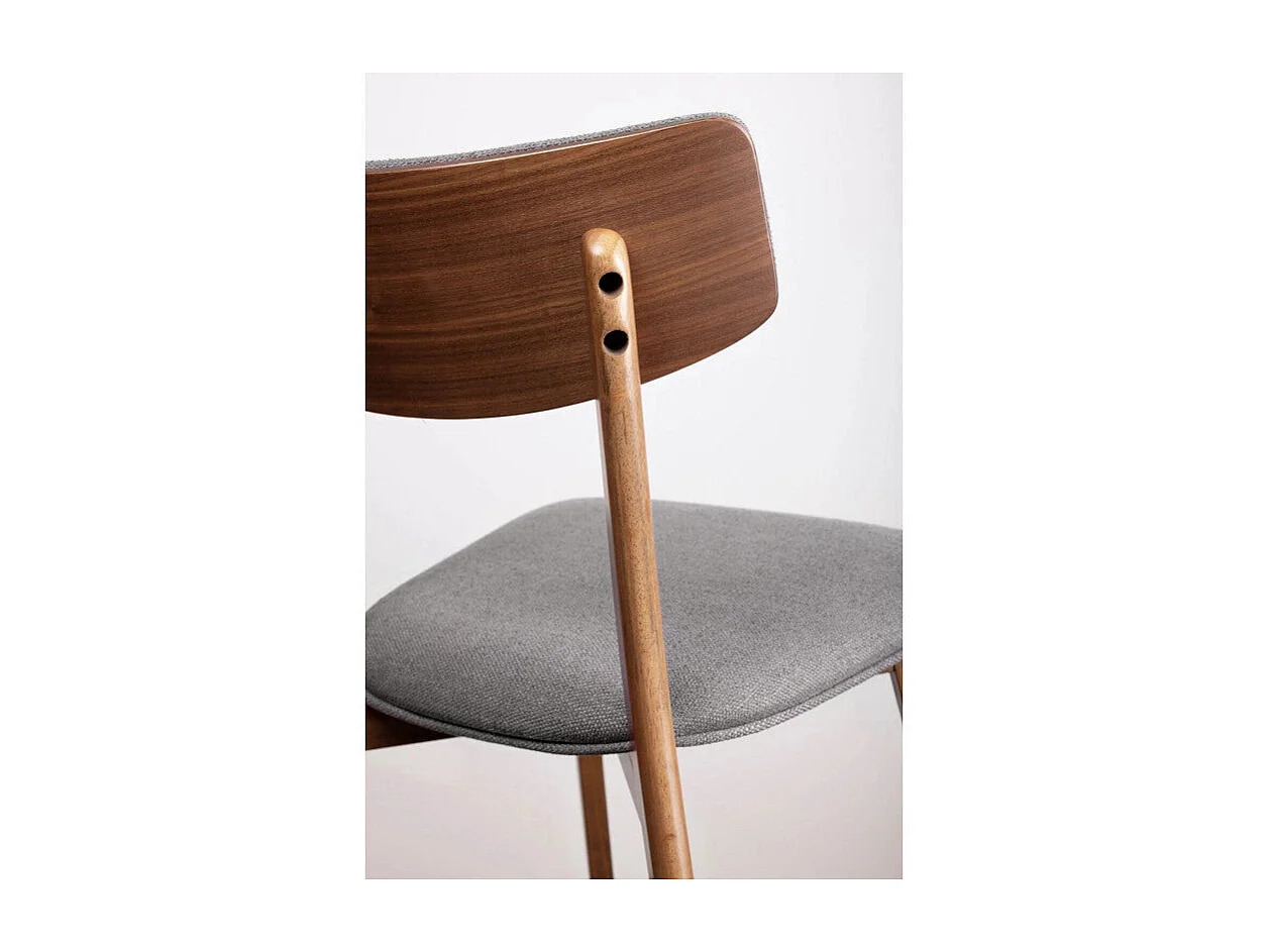 Dudeco Cadeira Funchal Nogueira Cinzento escuro