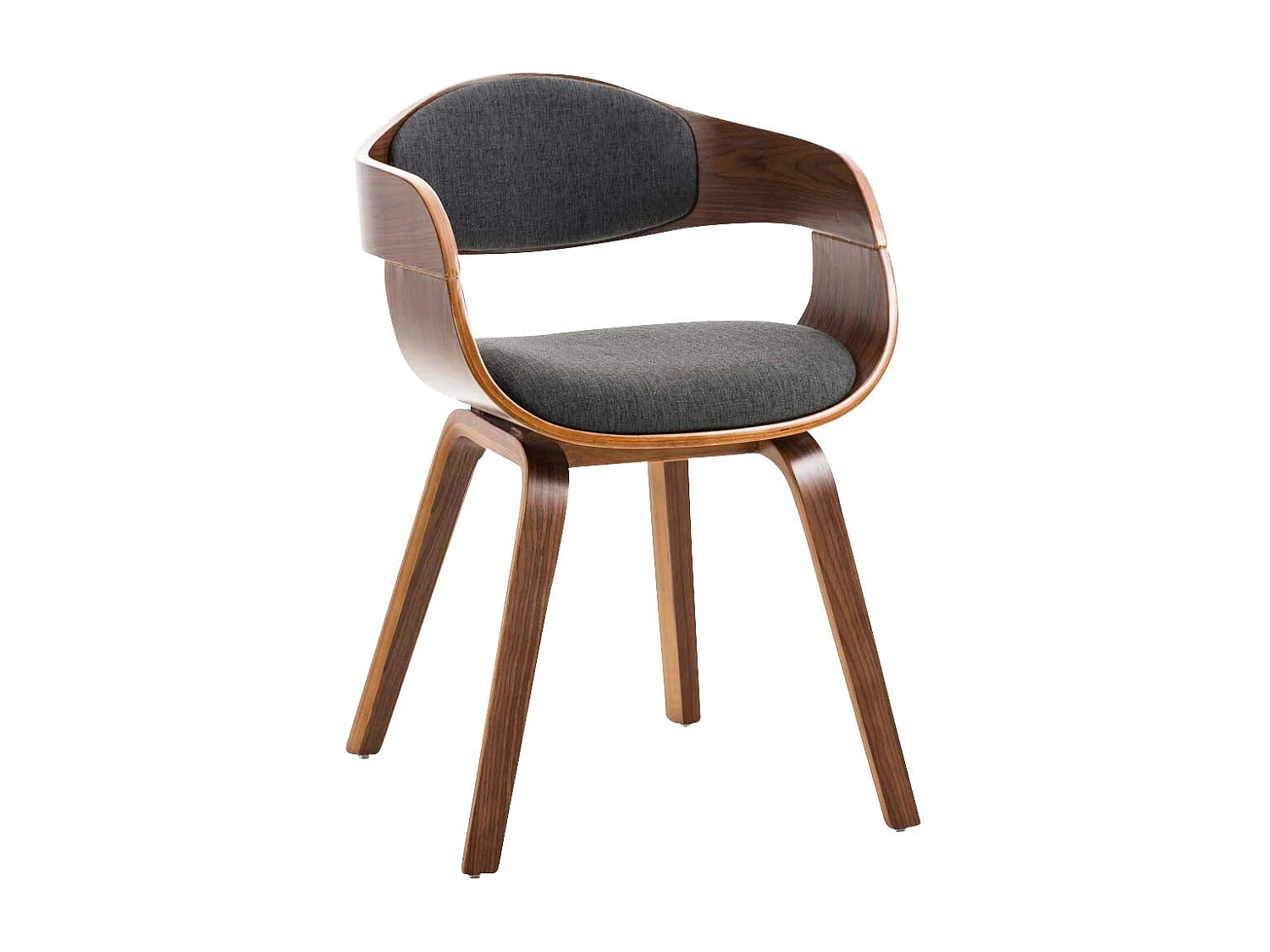 Dudeco Cadeira Berlim Tecido Nogueira e cinzento escuro