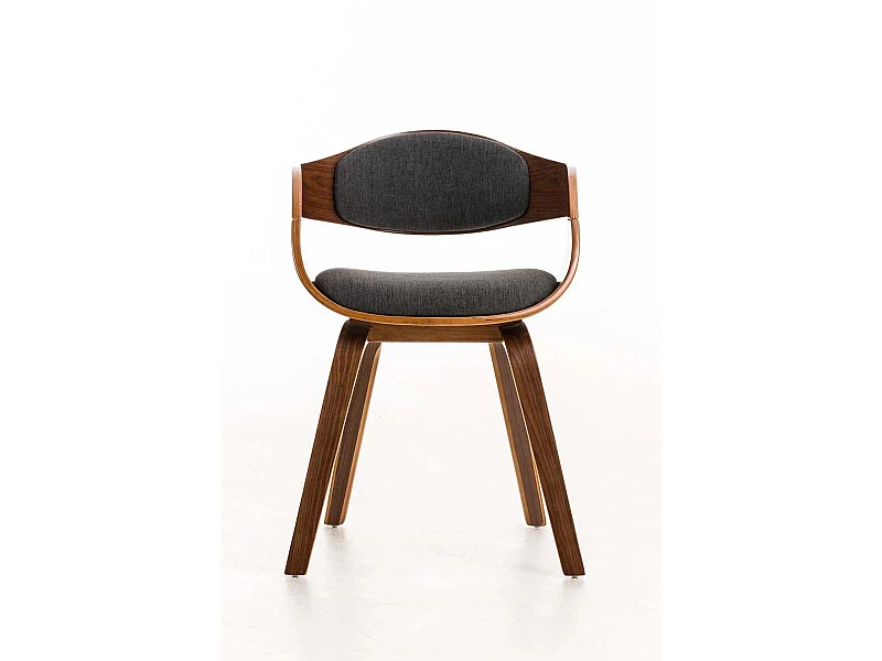 Dudeco Cadeira Berlim Tecido Nogueira e cinzento escuro