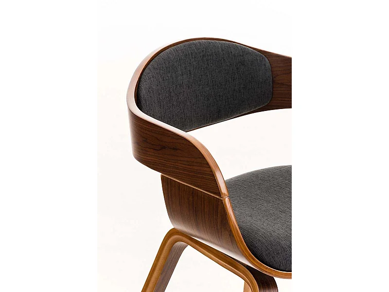 Dudeco Cadeira Berlim Tecido Nogueira e cinzento escuro