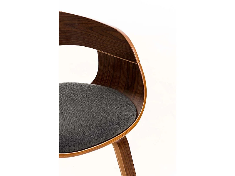 Dudeco Cadeira Berlim Tecido Nogueira e cinzento escuro