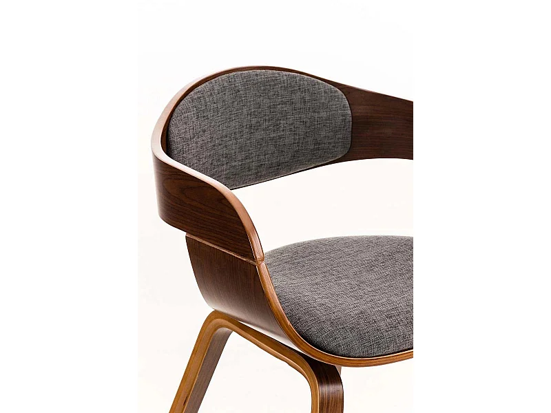 Dudeco Cadeira Berlim Tecido Nogueira e cinzento claro