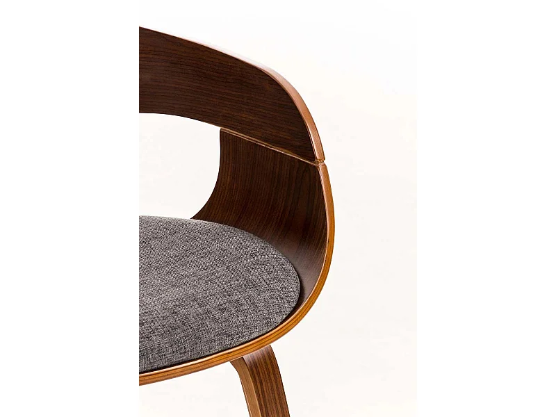 Dudeco Cadeira Berlim Tecido Nogueira e cinzento claro