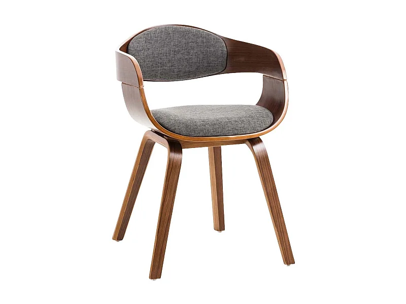 Dudeco Cadeira Berlim Tecido Nogueira e cinzento claro