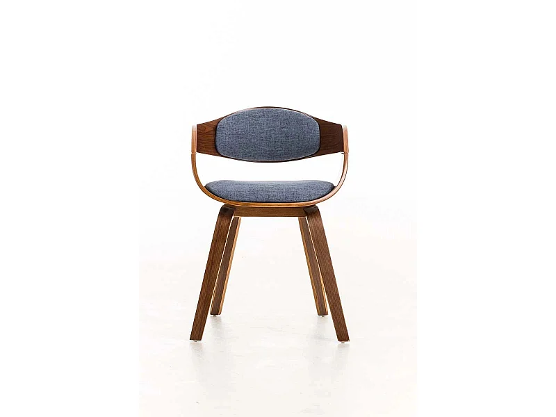 Dudeco Cadeira Berlim Tecido Nogueira e Azul