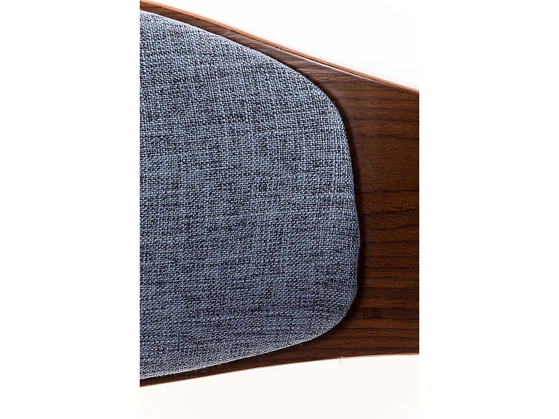 Dudeco Cadeira Berlim Tecido Nogueira e Azul