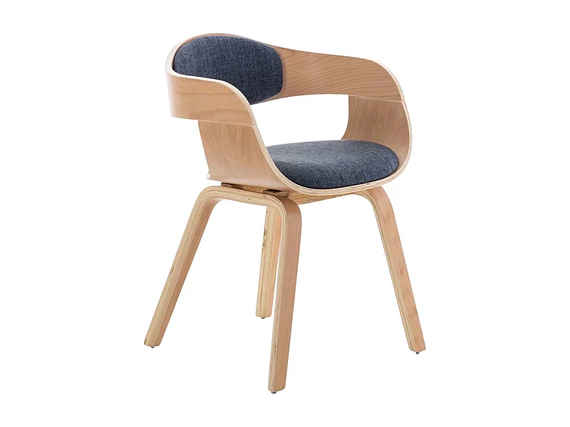 Dudeco Cadeira Berlim Tecido Carvalho e azul