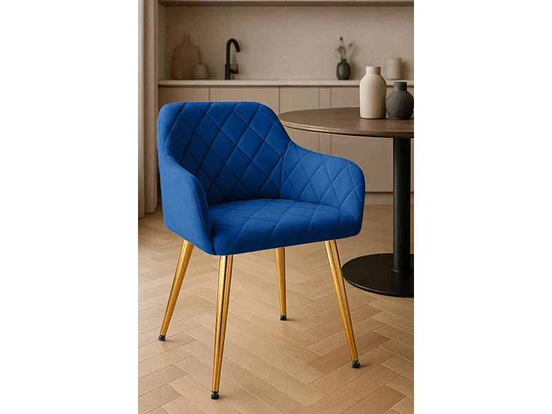Dudeco Cadeira Bilbau Gold Azul marinho