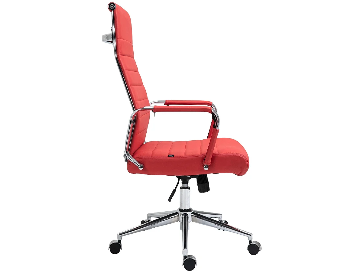 Dudeco Silla de oficina Kolumbus en piel sintética Rojo