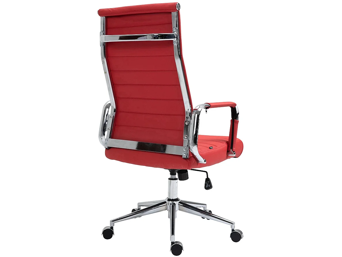 Dudeco Silla de oficina Kolumbus en piel sintética Rojo