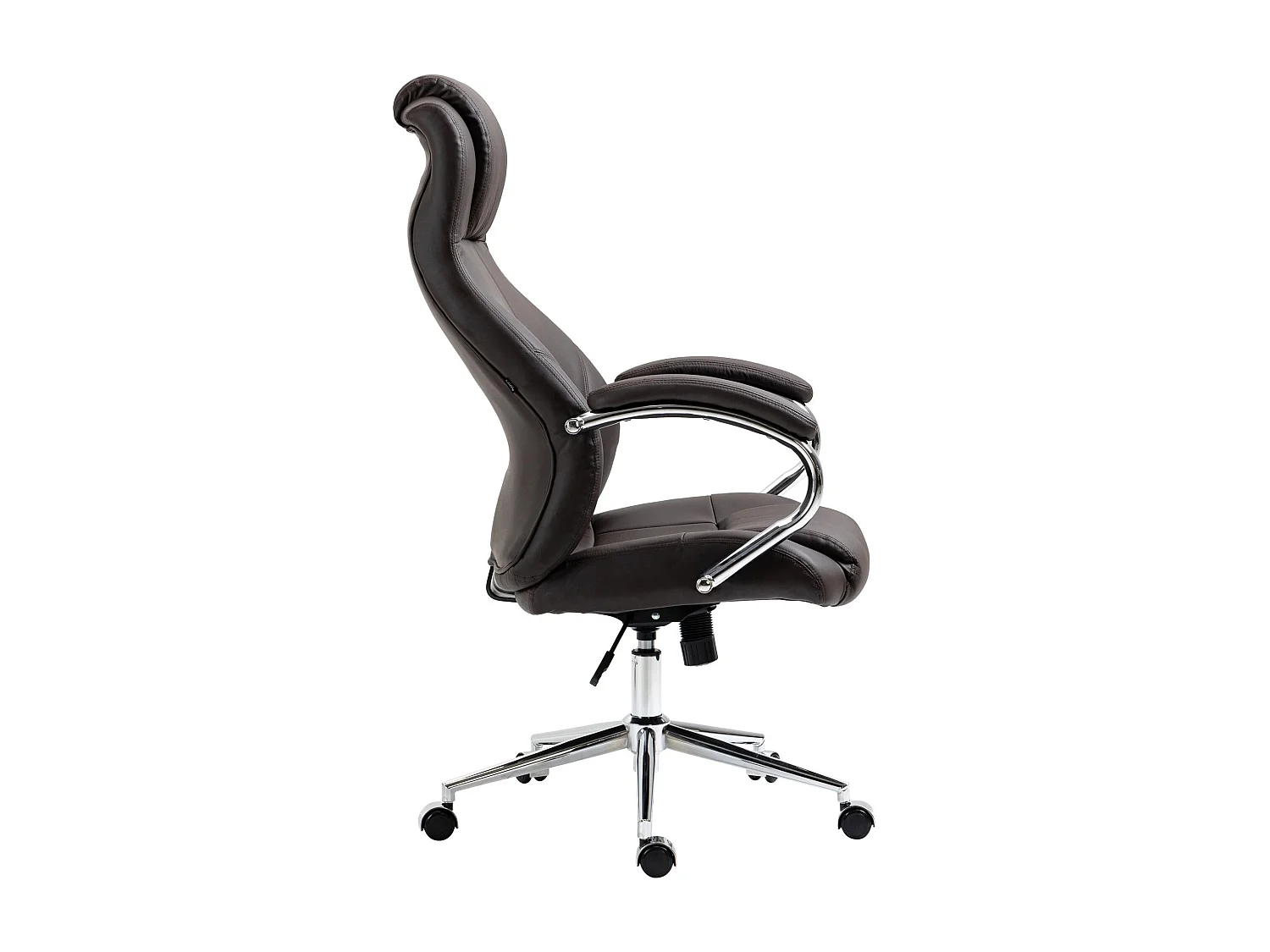 Dudeco Cadeira Escritório Salford em Pele Natural Castanho Escuro