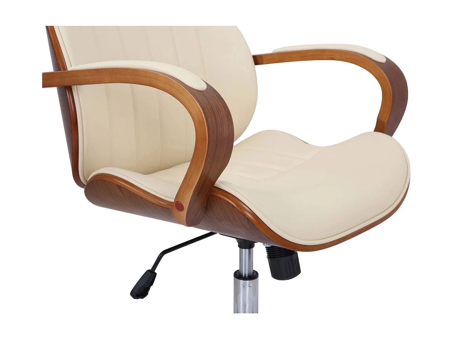 Dudeco Cadeira Escritório Melilla Nogueira e creme