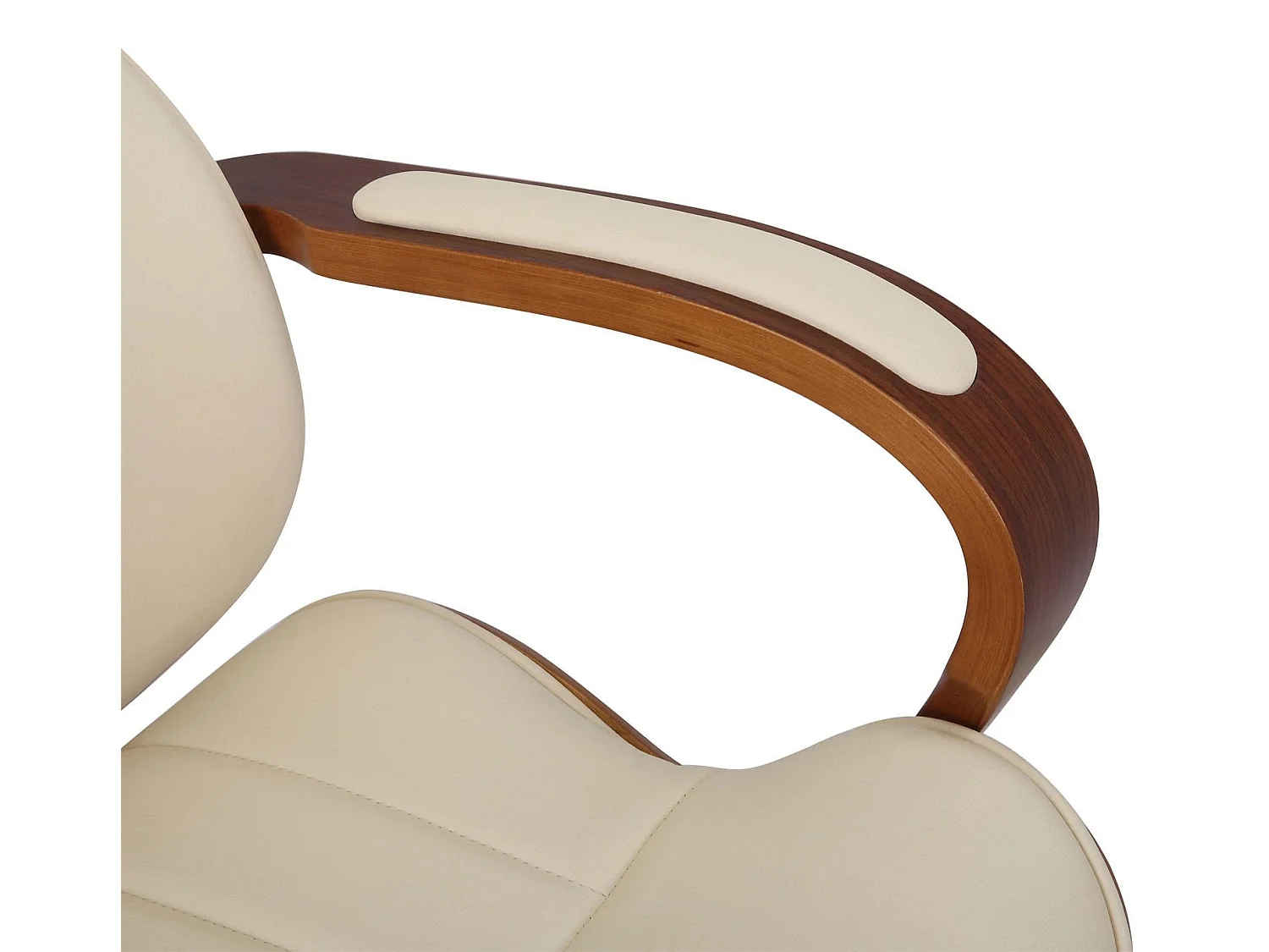 Dudeco Cadeira Escritório Melilla Nogueira e creme