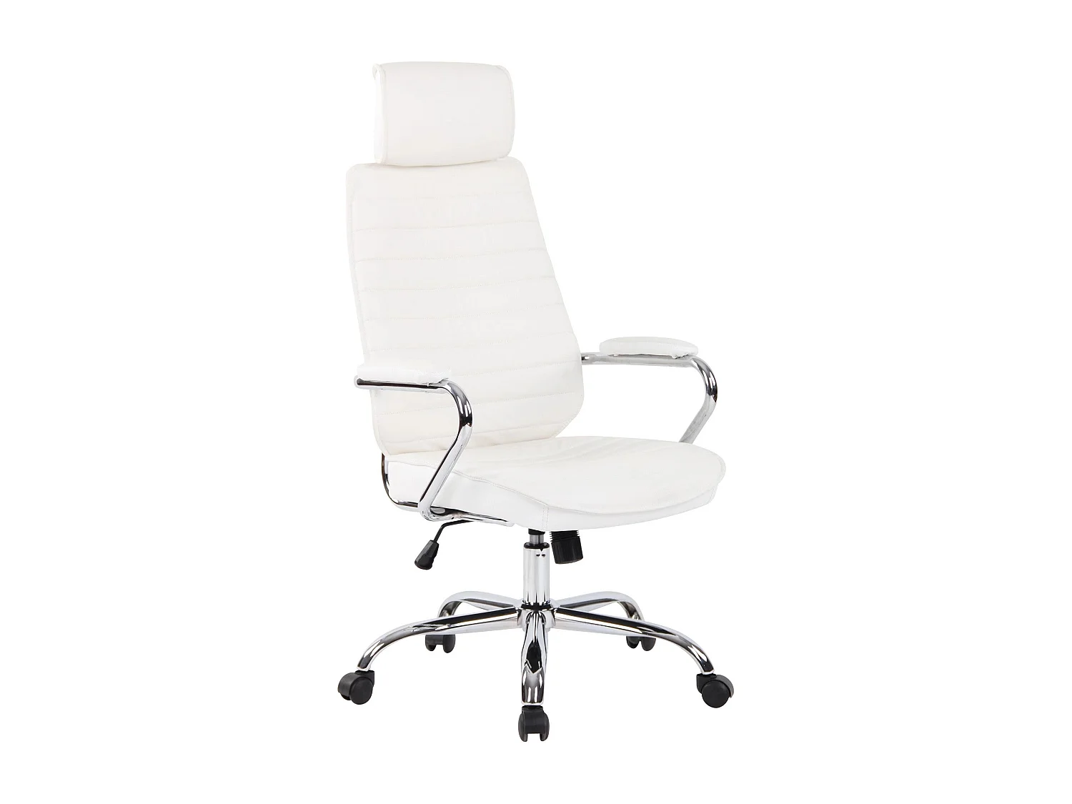 Dudeco Cadeira Escritório Rako em Pele Natural Branco