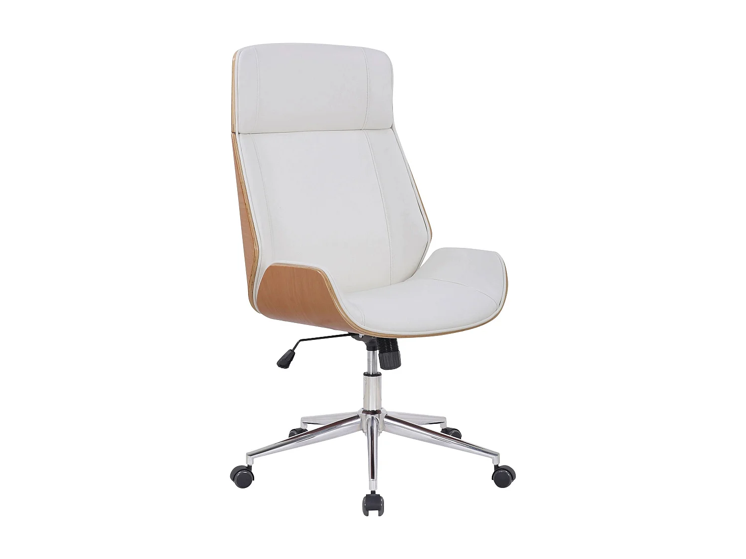 Dudeco Cadeira Escritório Varel Carvalho e branco