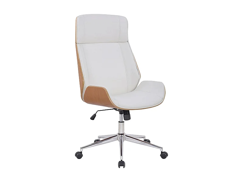 Dudeco Cadeira Escritório Varel Carvalho e branco