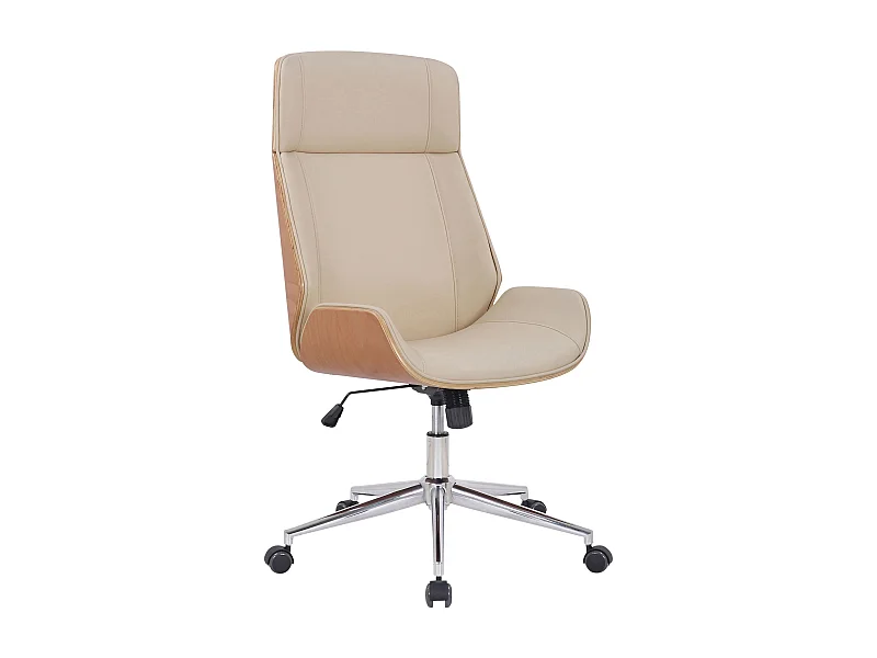 Dudeco Cadeira Escritório Varel Carvalho e creme