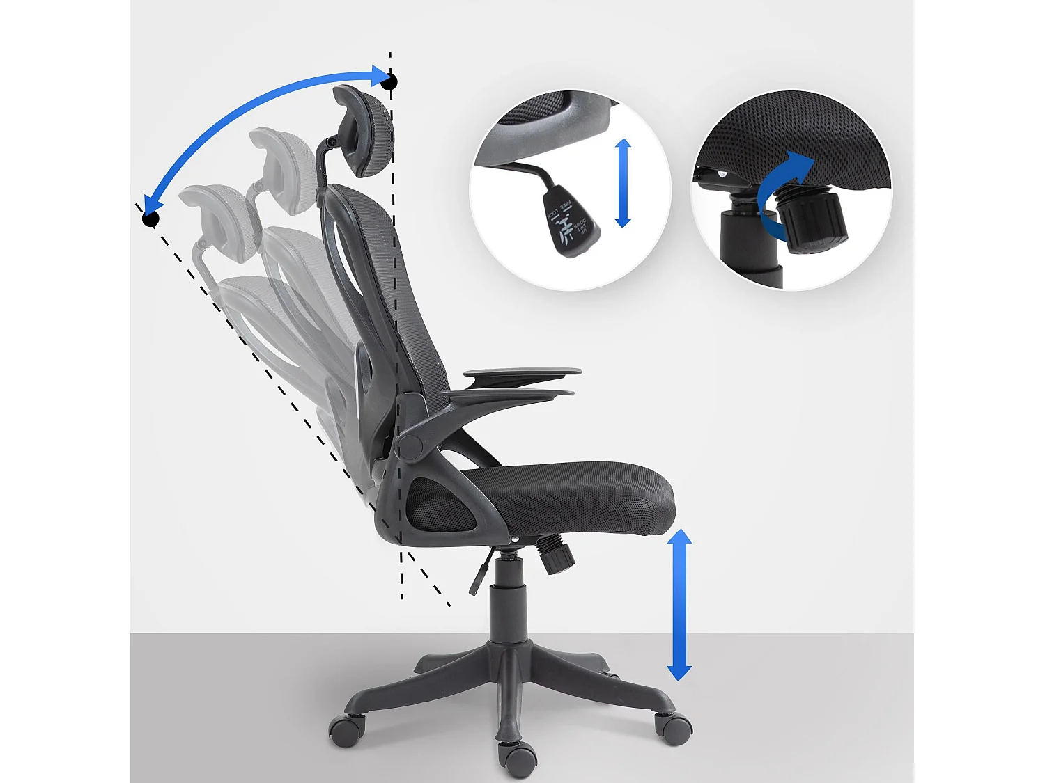 Dudeco Cadeira Escritório Taos Preto