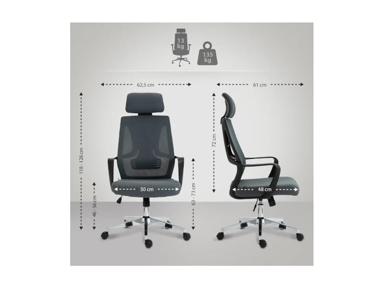 Dudeco Cadeira Escritório Kanab Cinzento