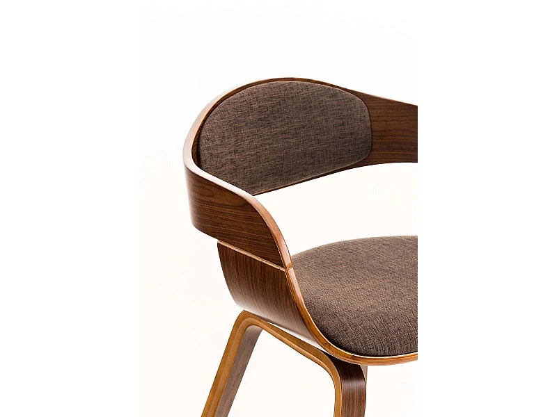 Dudeco Cadeira Berlim Tecido Nogueira e castanho