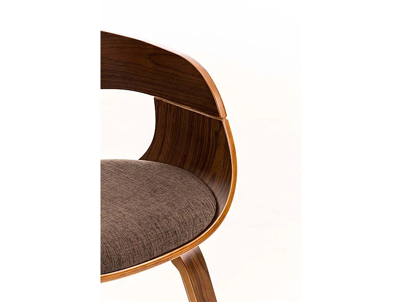 Dudeco Cadeira Berlim Tecido Nogueira e castanho