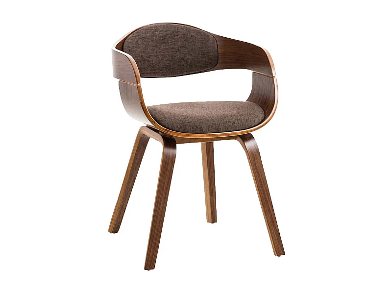 Dudeco Cadeira Berlim Tecido Nogueira e castanho