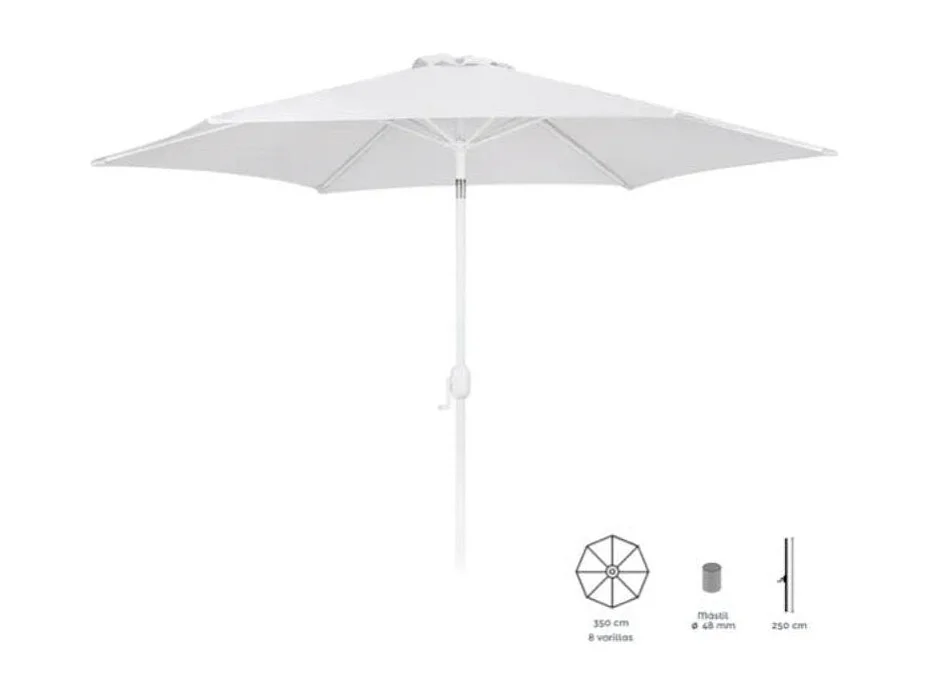 Dudeco Guarda-Sol Alba Alumínio 350 Branco