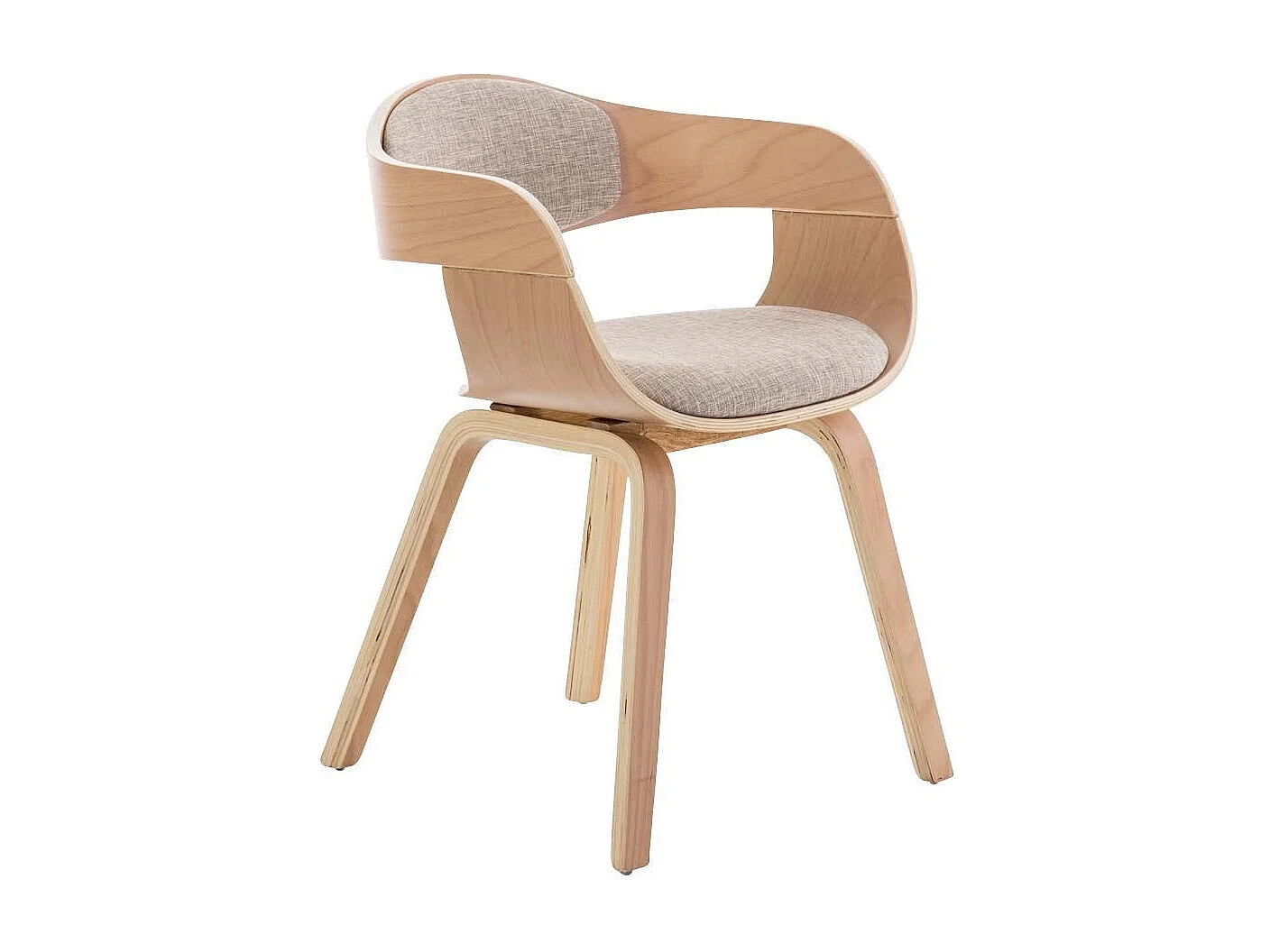 Dudeco Cadeira Berlim Tecido Carvalho e creme