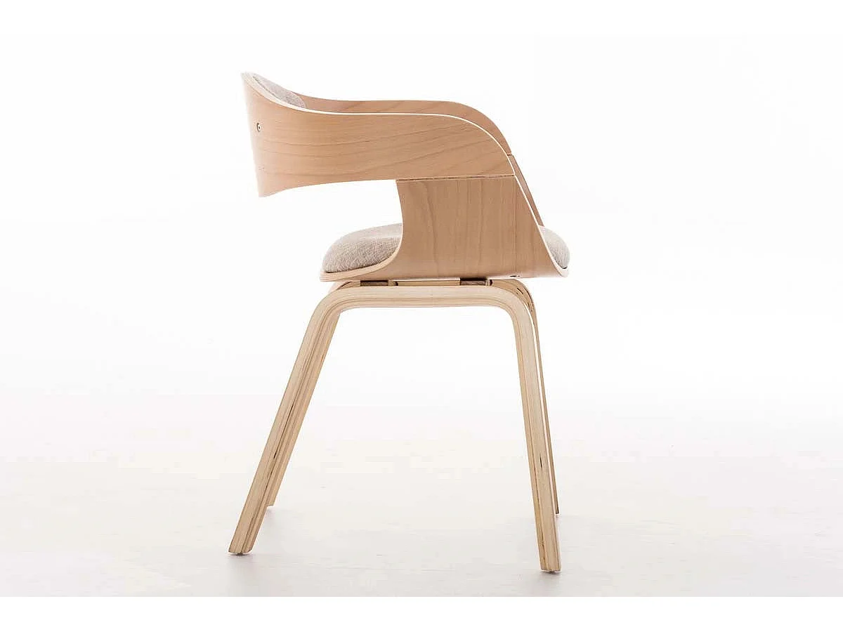 Dudeco Cadeira Berlim Tecido Carvalho e creme