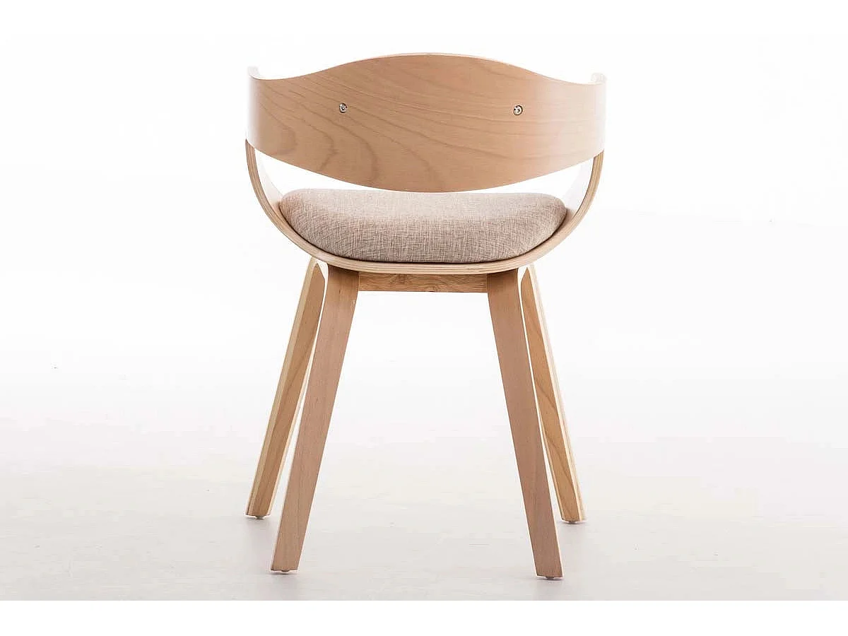 Dudeco Cadeira Berlim Tecido Carvalho e creme